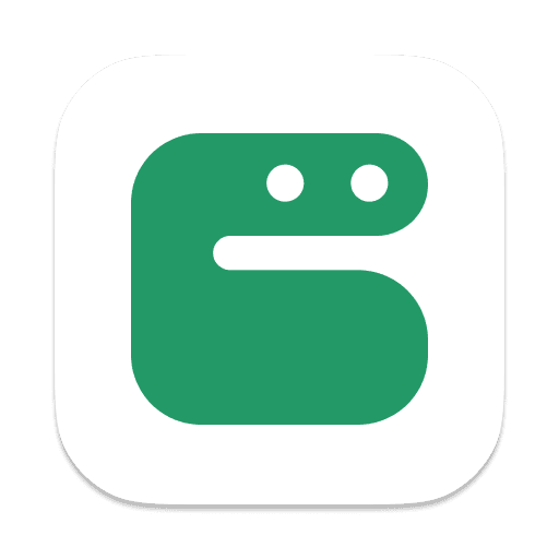 cambar icon - a green face on a white background